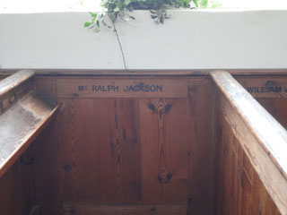 Photo 15  - 2015 St.Helens Church Opening - Ralph Jackson Paid 12 Pounds for Pew No.15 in 1824.